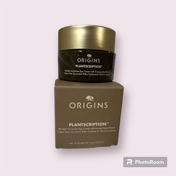 Origins Plantscription Wrinkle Correction Eye Cream W/Retinol .5 oz./15 ml - Picture 1 of 2